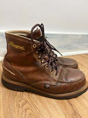 Thorogood Men's 1957 Series 6" Waterproof Crazyhorse Brown Moc Toe Work Boots